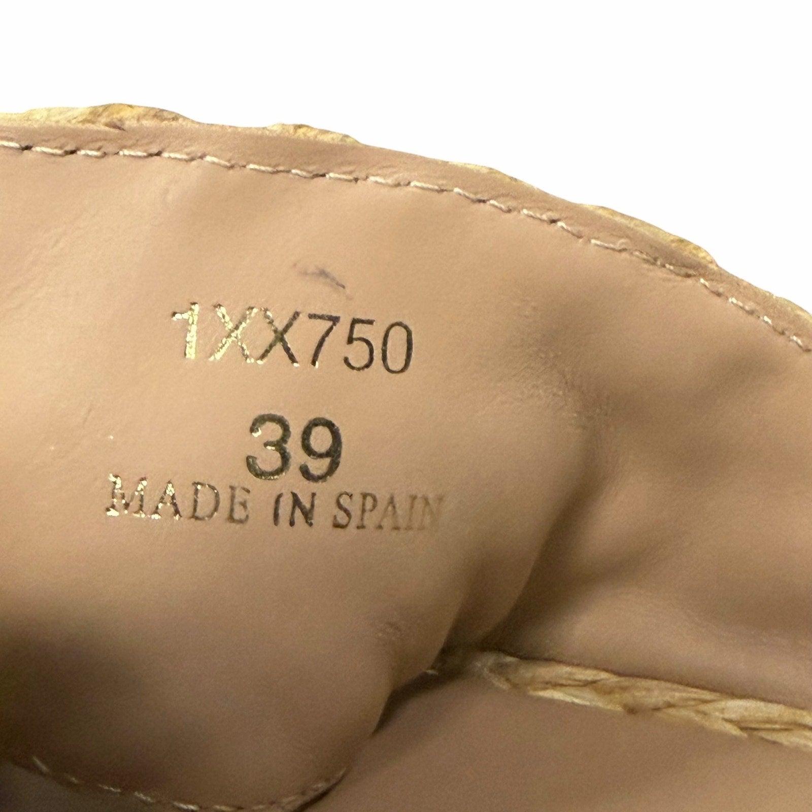 Prada Raffia Criss Cross Slide Sandal Neutral Logo Emblem Size 39 / US 9 Luxury