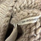 NWT Khaite Sly Top in Sepia Pure Cashmere Knit Stand Collar Cap Sleeves Size XS