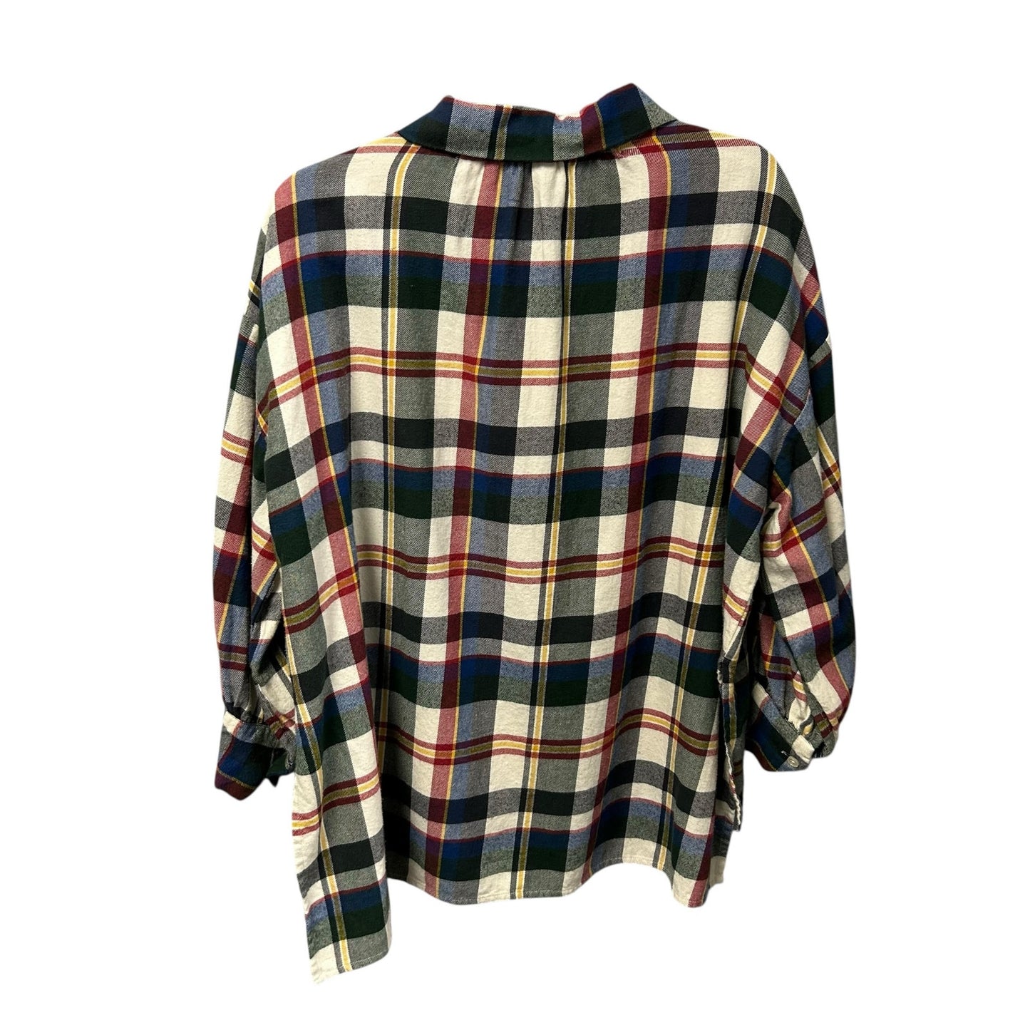 The Great Navy Green School House Plaid Painters Smock Shirt Womens 2 / Medium