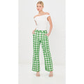 NWT Rosie Assoulin Green Picnic Embroidered Gingham Easy Does It Pant Womens 0