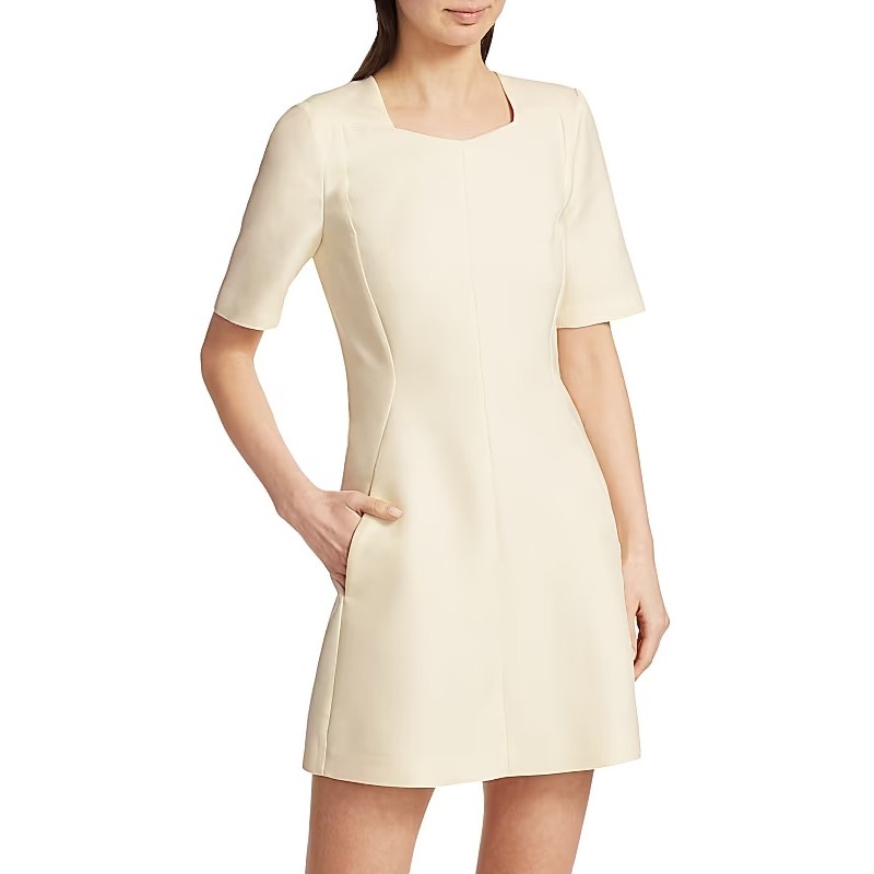 NWT Stella McCartney Cream Wool Blend Mini Alexys Dress Womens 36 / US Small