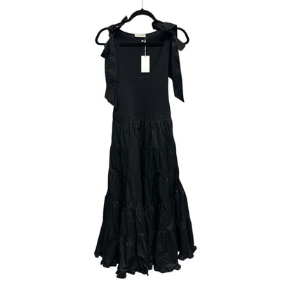 NWT Ulla Johnson Noir Black Hope Sleeveless Tiered Midi Dress Womens Small