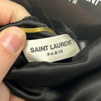 NWT Saint Laurent Paris Black Satin Draped Cropped Top Womens 36 / US 4