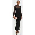 NWT Herve Leger The Ella Gown Black Signature Bandage Fabric Womens Small