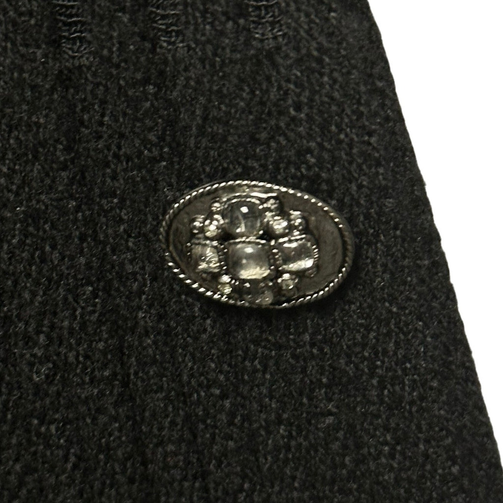 Chanel Black Wool Silk Blend Ribbed Knit Short Sleeve Maxi Dress Womens 36 / 00