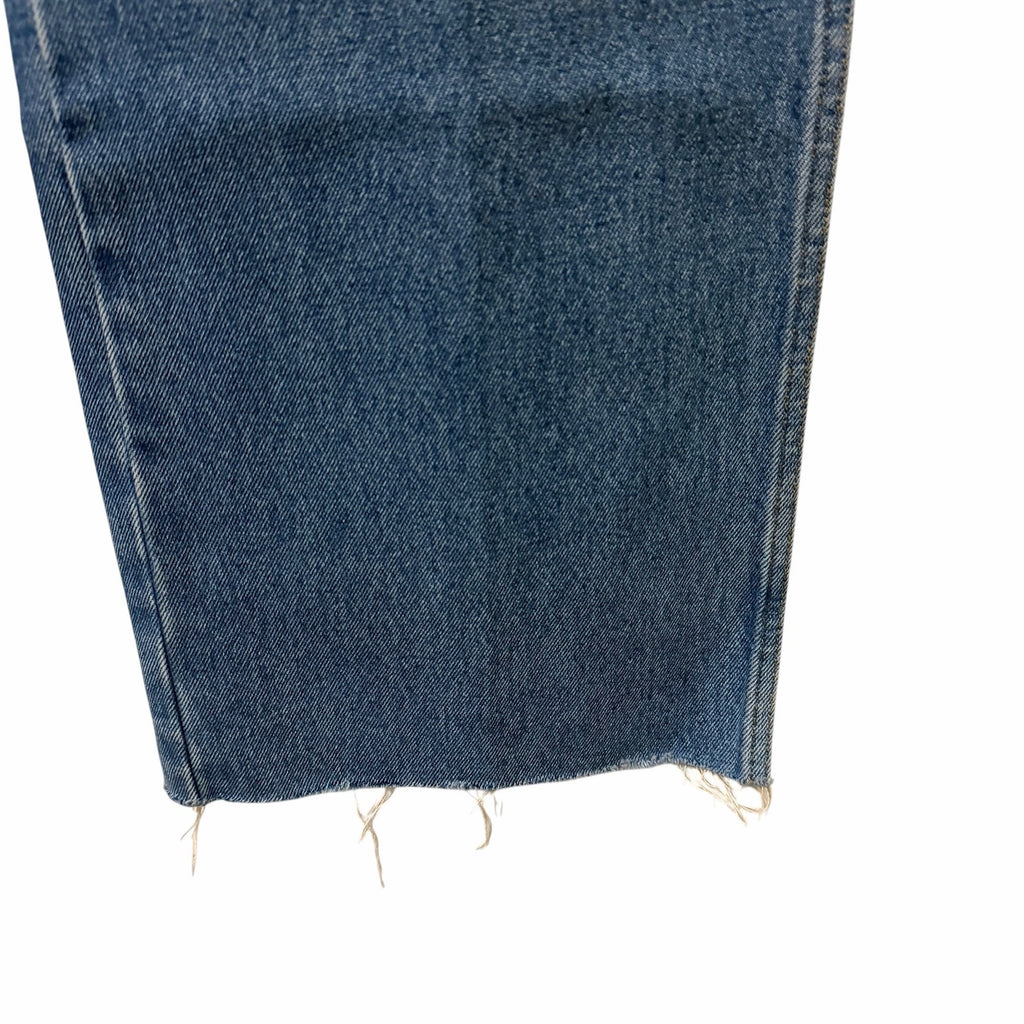 Gucci Horsebit High Rise Wide Leg Frayed Hem Jeans Light Wash Size 27 / US 6