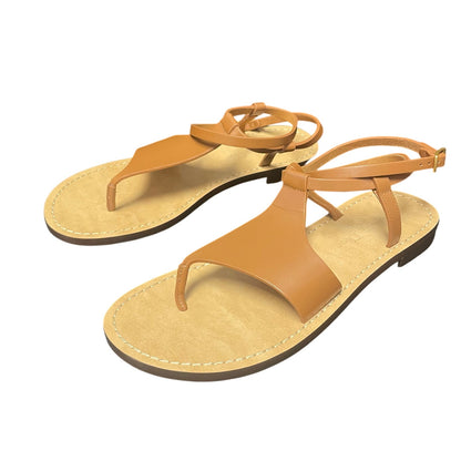 Christian Dior Dior Sun Thong Sandal Tan Leather Strappy Upper Size 39 / US 9