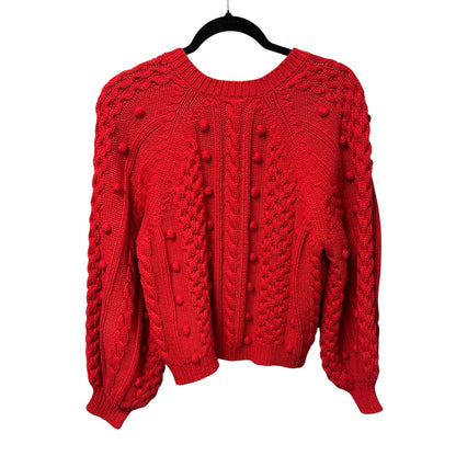 The Great. Deep Rose Red Button Up Mountainside Knit Cardigan Sweater Womens 2