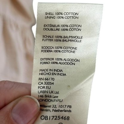 by Anthropologie Cream 100% Cotton Square Neck Tiered Midi Dress Womens Small