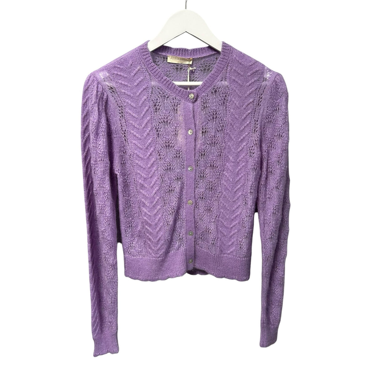 NWT Ulla Johnson Button Front Lavender Haley Cardigan Sweater Womens US 0/2