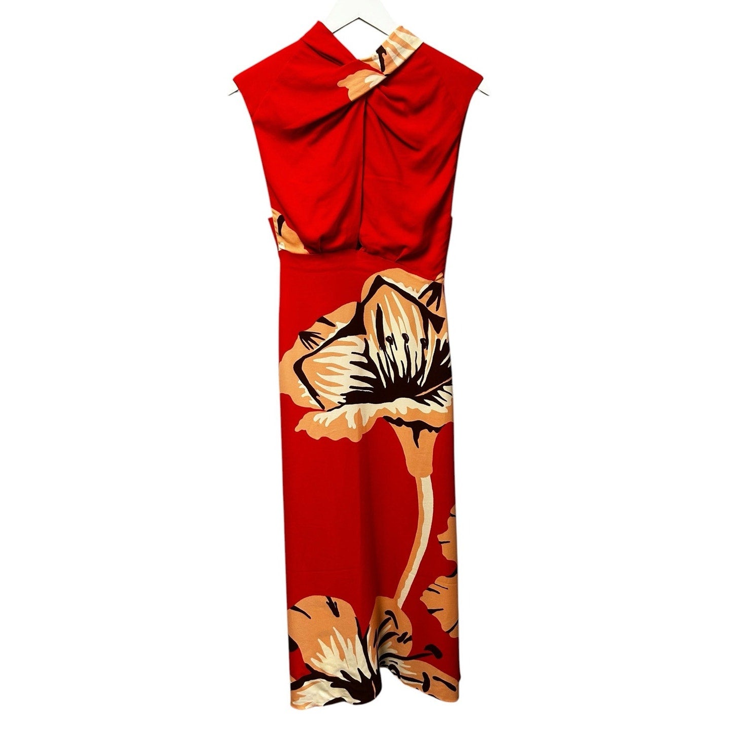 NWT Johanna Ortiz Micaela Al Son De Las Astromelias Floral Midi Dress Womens 0