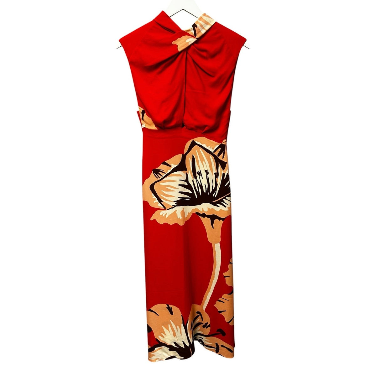 NWT Johanna Ortiz Micaela Al Son De Las Astromelias Floral Midi Dress Womens 0