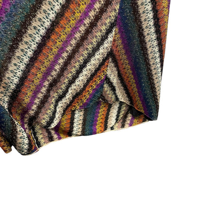 NWT Missoni Stripe Twist Front Raschel Mesh Maxi Dress Multicolor IT 36 / US 0