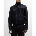 Alexander McQueen Mens Patchwork Denim Zip Up Jacket 58 Made In Italy Streetwear