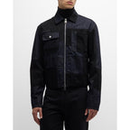 Alexander McQueen Mens Patchwork Denim Zip Up Jacket 58 Made In Italy Streetwear