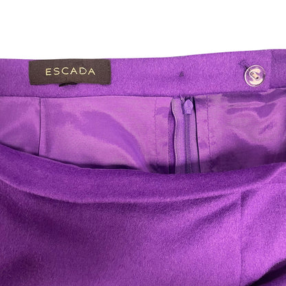 Escada Purple Wool Straight Fit Knee Length Pencil Skirt Womens Size 40 / US 10