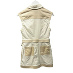 NWT Simkhai Ivory Multi Stretch Denim Esmee Belted Mini Dress Womens 2