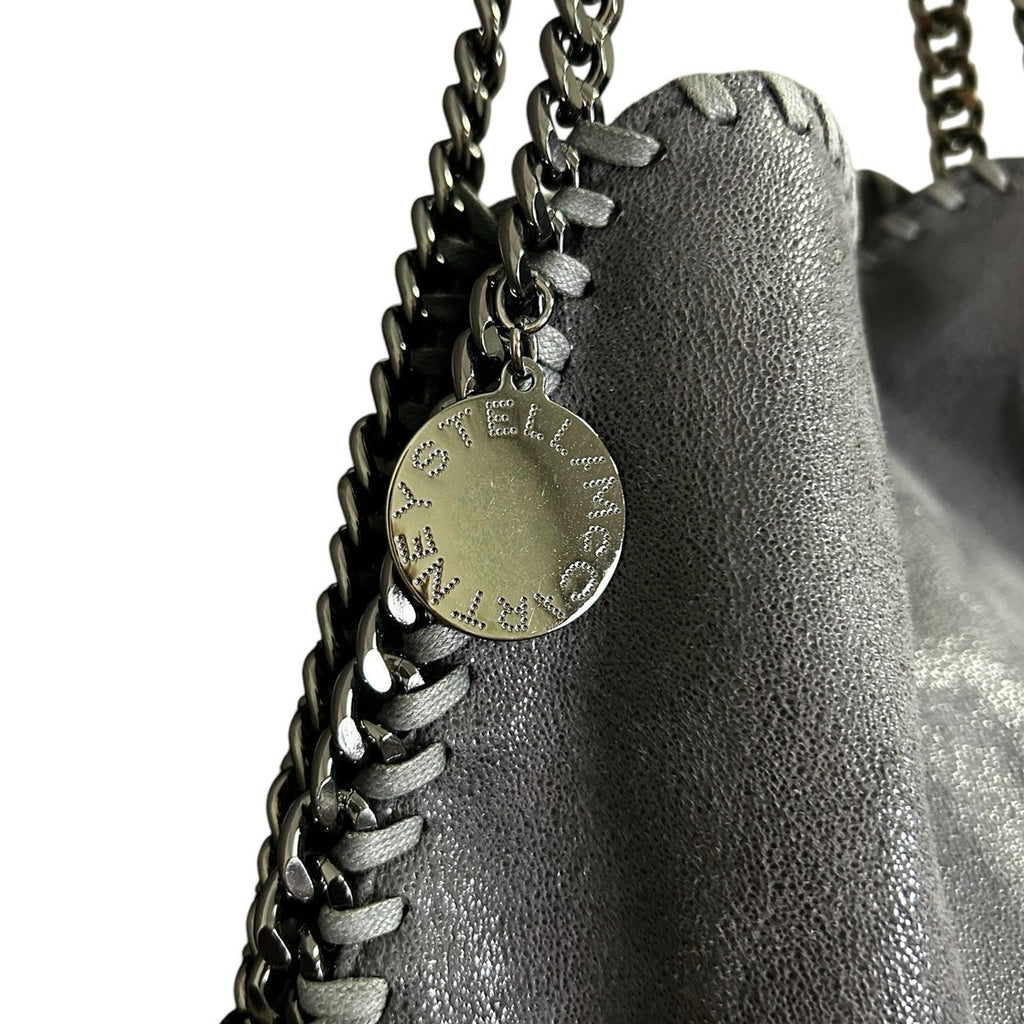 Stella McCartney Gray Falabella Three Chain Tote Shoulder Bag with Pouch