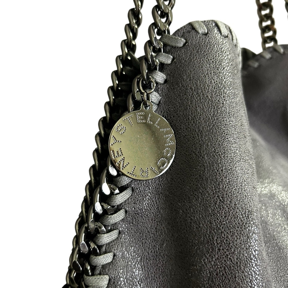 Stella McCartney Gray Falabella Three Chain Tote Shoulder Bag with Pouch
