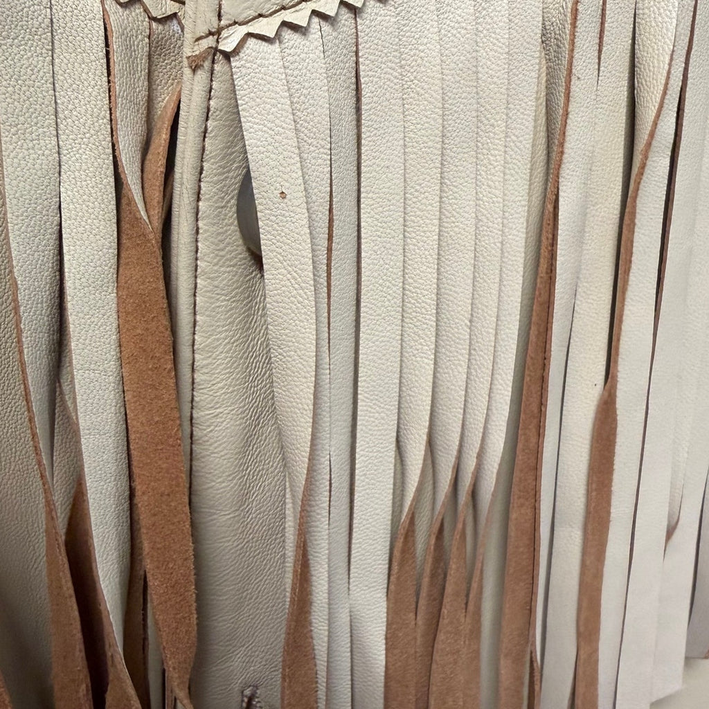 The Great Toasted Almond Leather Fringe Jacket Size 2 / US Medium Western