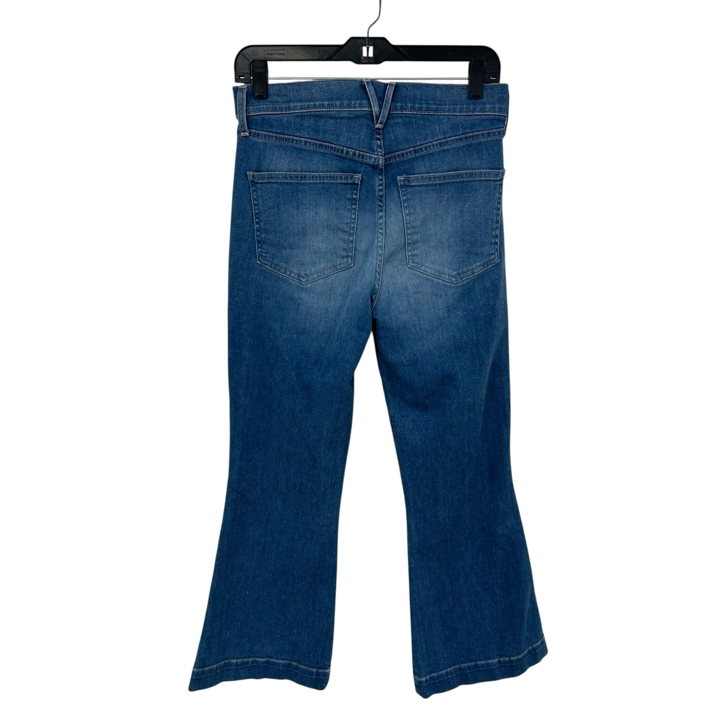 Veronica Beard Mystic Blue Carson Ankle Flare High Rise Denim Jeans Womens 26