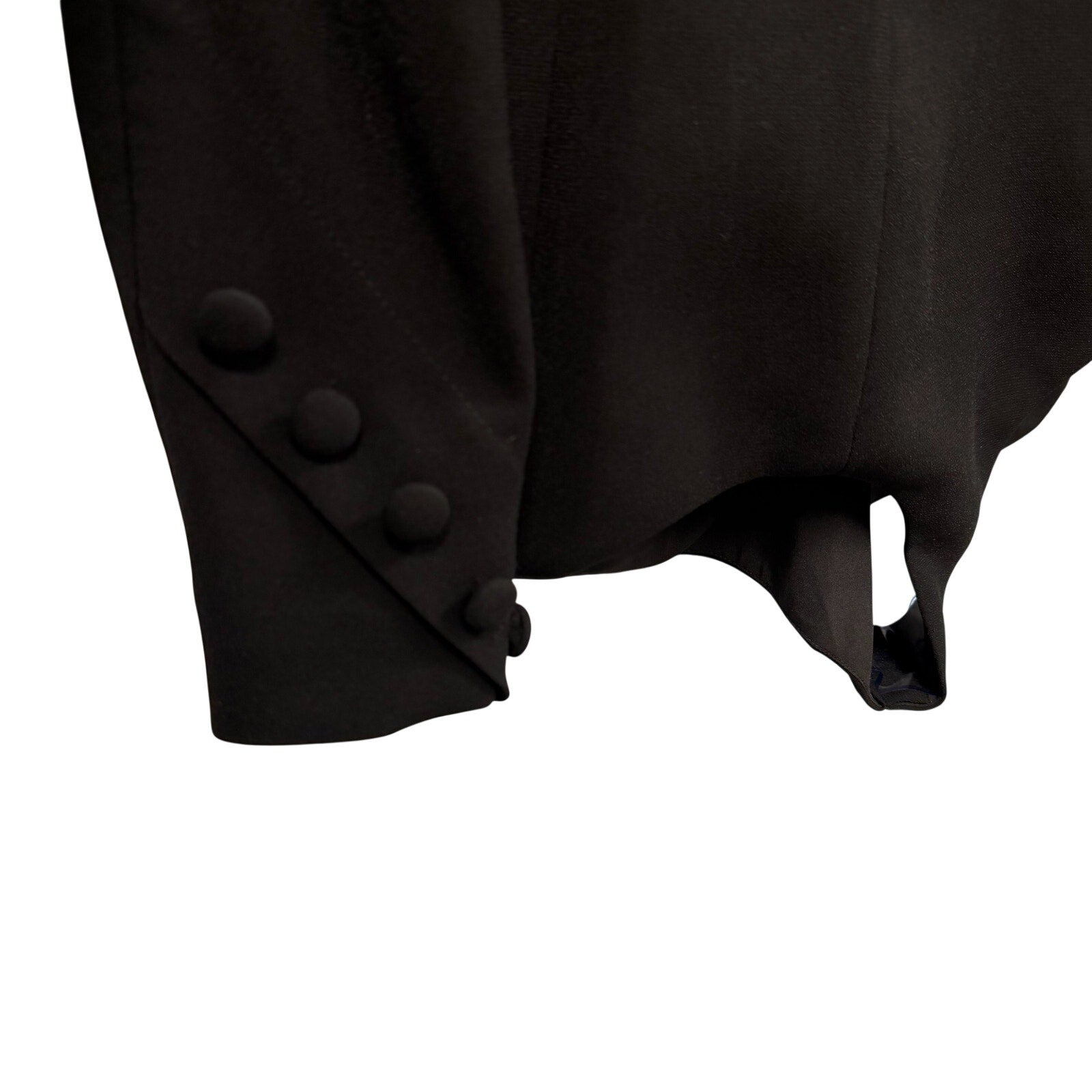 NWT Monot Tuxedo Playsuit Romper Lamé Trim Black Crepe Womens IT 36 / US 0