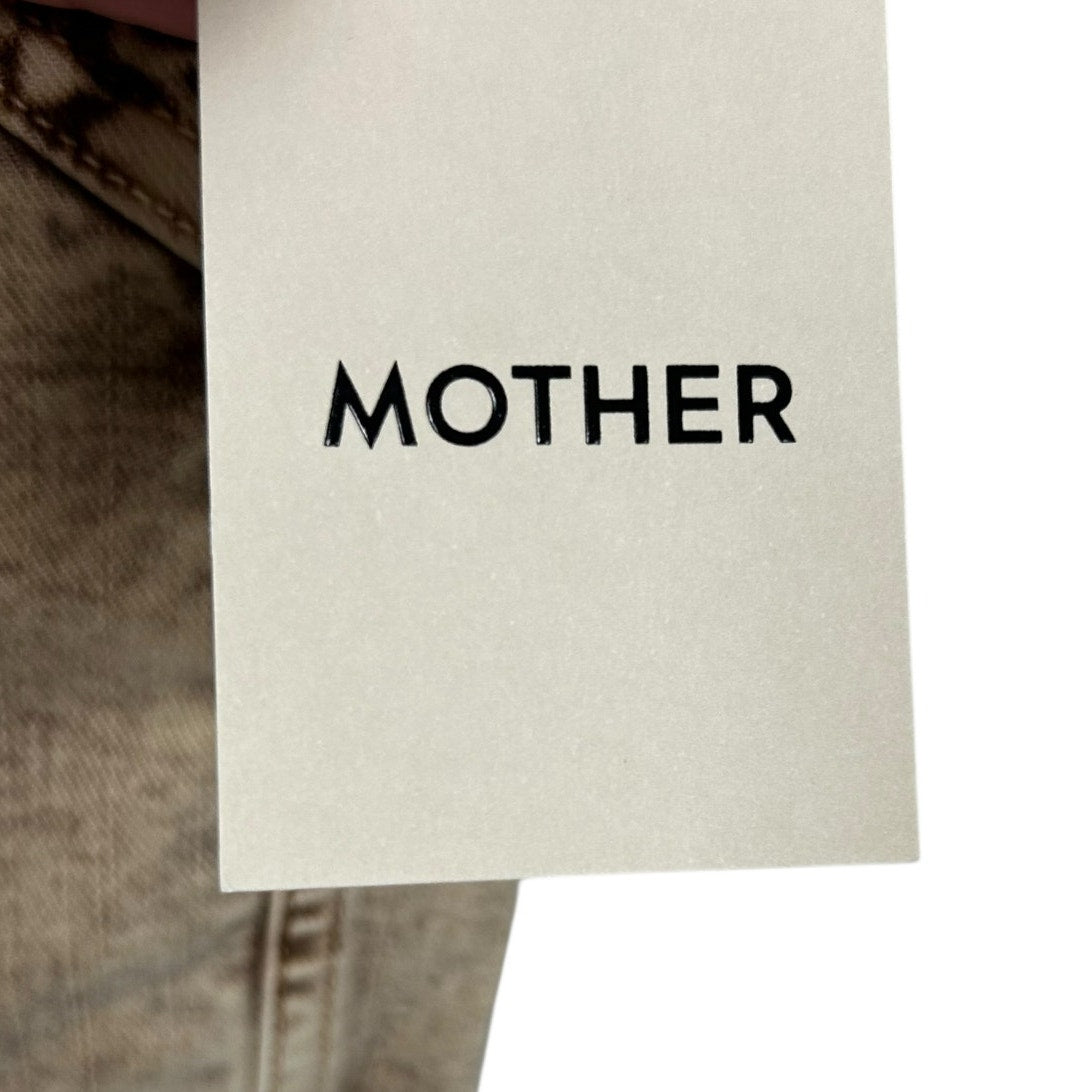 NWT Mother High Rise Flare Tan Swiss Army Desperado Heel Jeans Womens 28 / 6