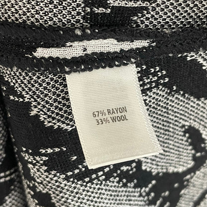 St. John Zebra Jacquard Knit Short Sleeve Knee Length Sheath Dress Womens Size 8