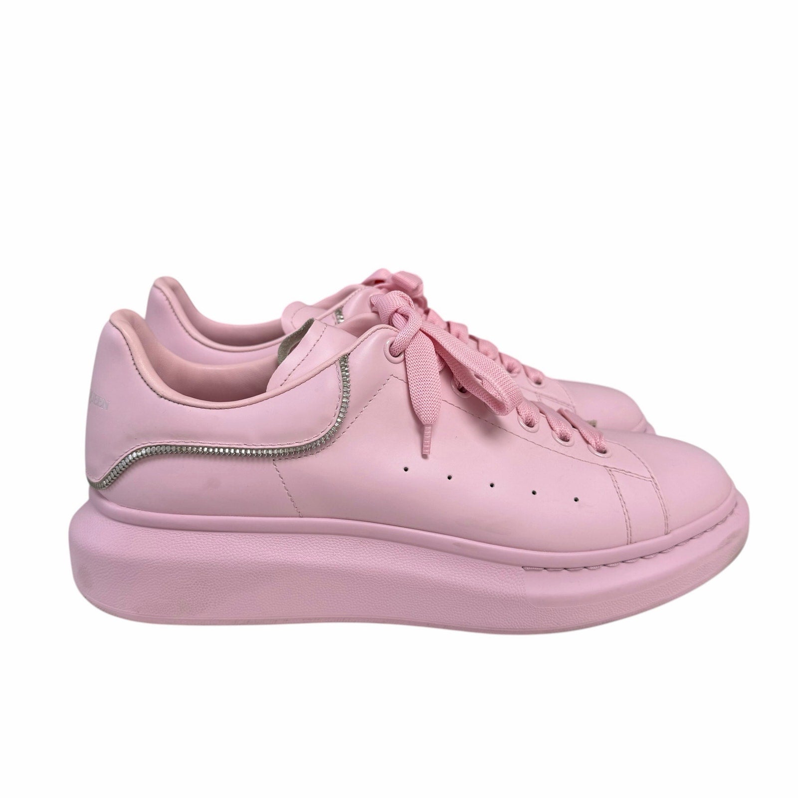 Alexander McQueen Zipper Tooth Oversized Sneaker Ice Pink Mens 45