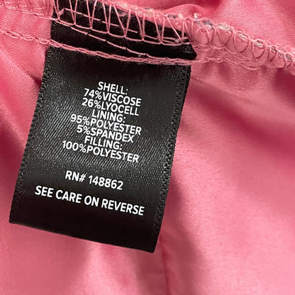 Torrid Open Front Challis Quilted Jacket Pink Floral Paisley Print Womens 2X