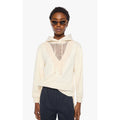 NWT Mother Antique White The Accent Square Drawstrinh Hoodie Womens XS Neutral
