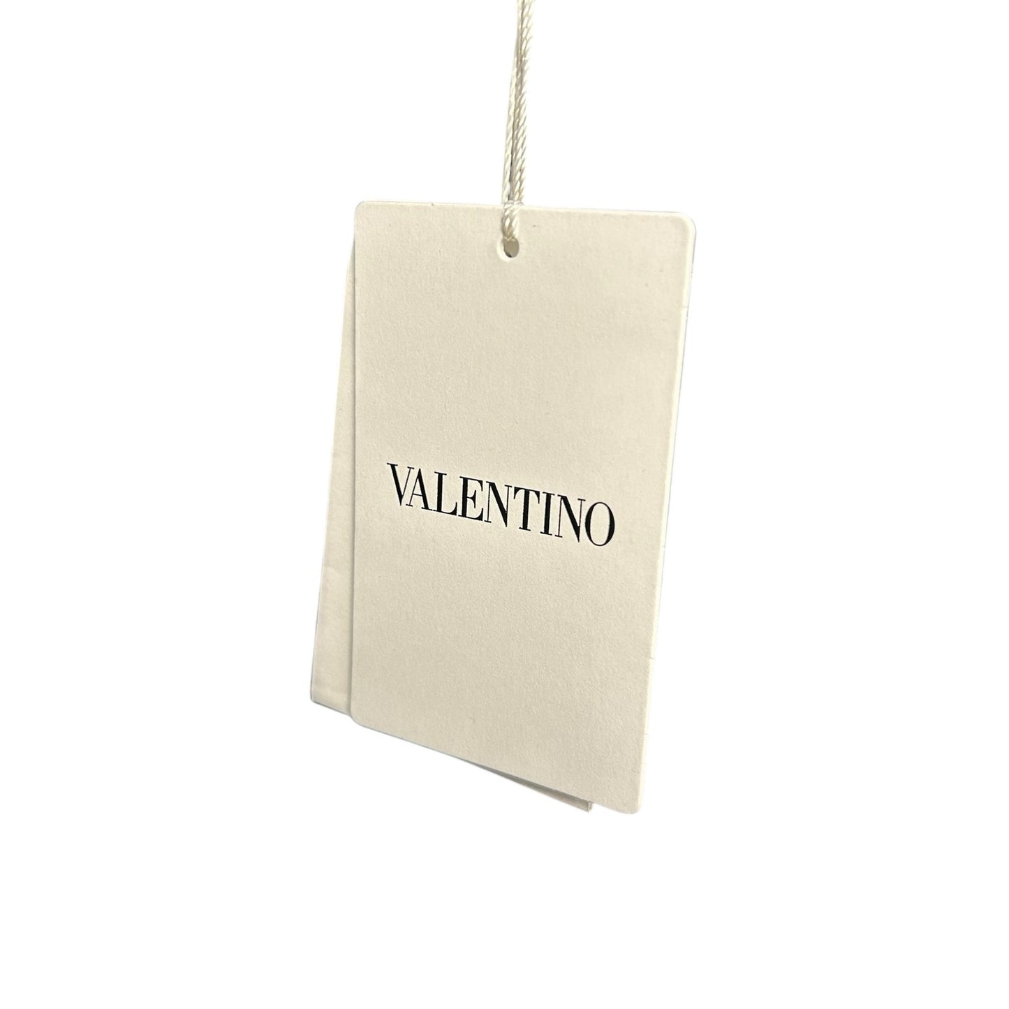 NWT Valentino Black Cotton Blend Pleated Wrap Midi Skirt Womens 40 / US 4