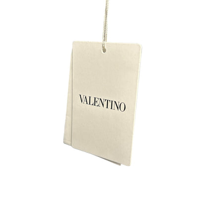 NWT Valentino Black Cotton Blend Pleated Wrap Midi Skirt Womens 40 / US 4