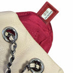 Chanel Gabrielle Bucket Bag Beige Black Quilted Leather CC Logo Chain Link Strap