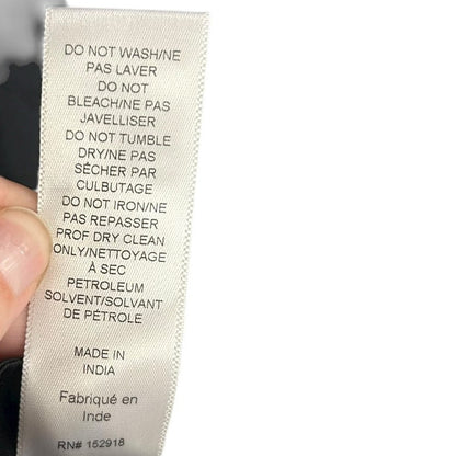 NWT Carolina Herrera Black Multi Floral Embroidered Shirt Dress w/ Tie Womens 2