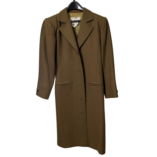 Vintage Yves Saint Laurent 100% Wool Long Puff Sleeve Coat Womens EU 38 / US 8