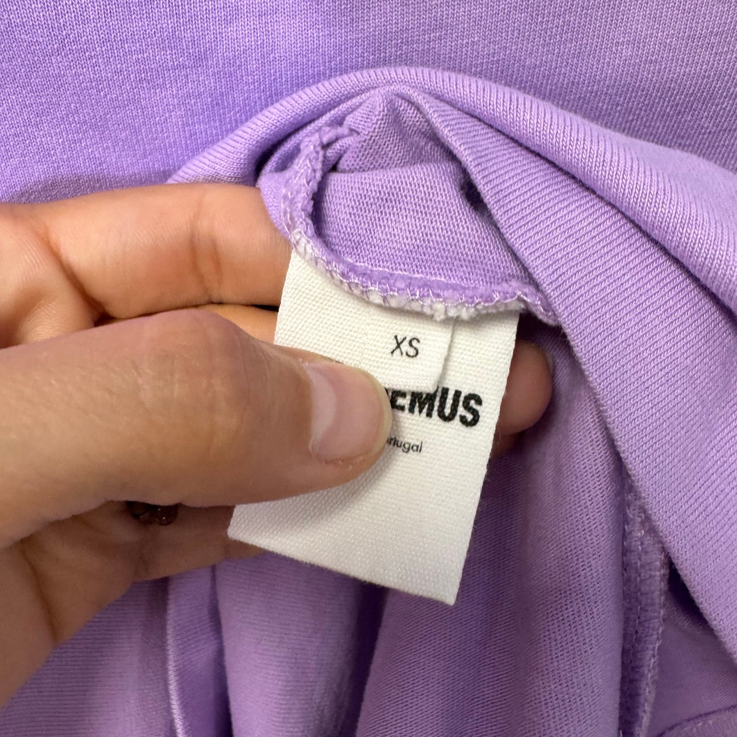 NWT Jacquemus Purple Short Sleeve Crewneck Camargue Cotton Top Womens X-Small