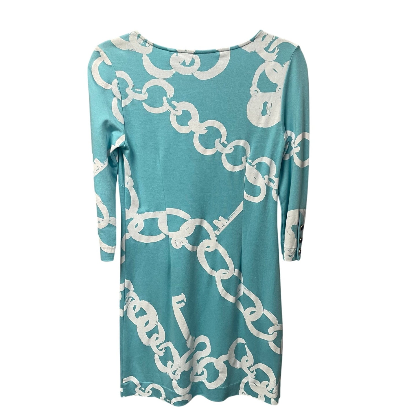 Lilly Pulitzer Jonah Shorely Blue Ball And Chain Posh Ponte Dress XS *NO BELT*