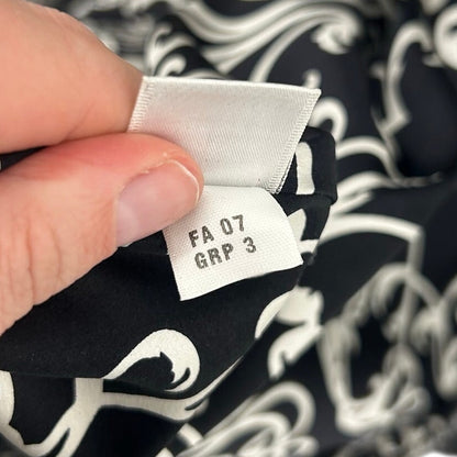 St. John Couture Grey White Black Belted Textured Long Coat Womens 12