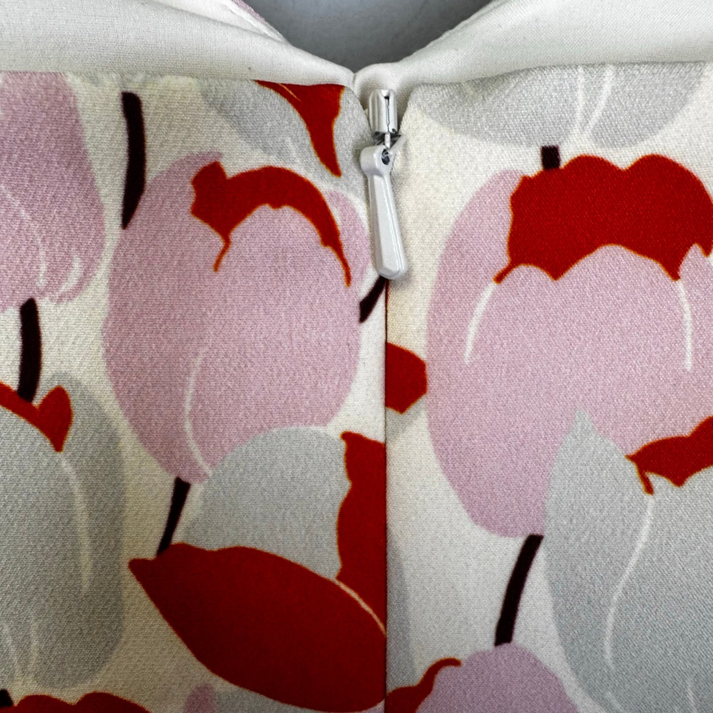 NWT Black Halo White Pink Tulip Print Sleeveless Zalda Mini Dress Womens 0
