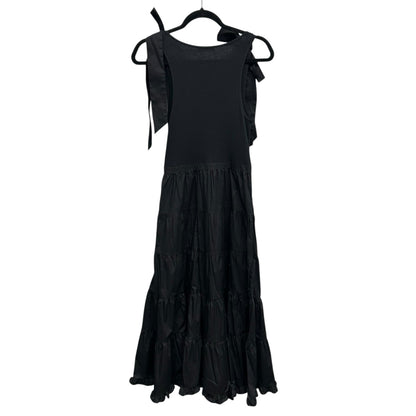 NWT Ulla Johnson Noir Black Hope Sleeveless Tiered Midi Dress Womens Small