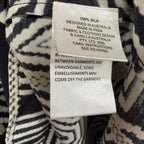 NWT Camilla Pure Silk Double Breasted Soft Jacket Black White Zebra Print Small