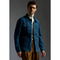 Isaia Napoli Mens Suede Leather Button Up Overshirt Jacket XL Designer Luxury