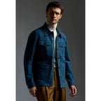 Isaia Napoli Mens Suede Leather Button Up Overshirt Jacket XL Designer Luxury