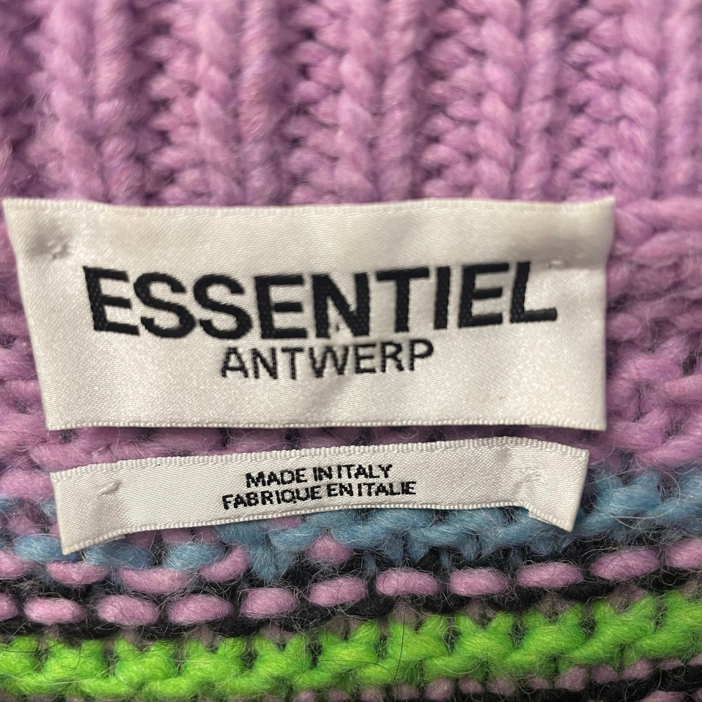 Essentiel Antwerp Cincinatti Striped Inside Out Sweater Lilac Stripe Medium