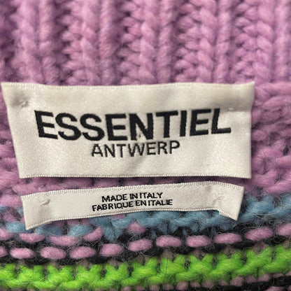 Essentiel Antwerp Cincinatti Striped Inside Out Sweater Lilac Stripe Medium