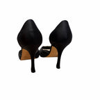 Manolo Blahnik Black Satin Jeweled Sedaraby Heels Crystal Buckle Size 38 / US 8