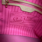 Louis Vuitton Stephen Sprouse Roses Neverfull Handbag Brown Pink Floral Designer