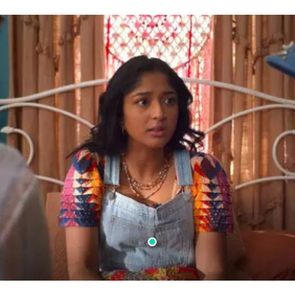 Farm Rio Lindeza Grafica Puff Sleeve Multi Smocked Mini Dress Womens Medium