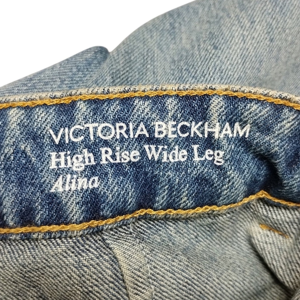 Victoria Beckham Womens High Rise Wide Leg Alina Jeans 25 US 0 Capsule Casual